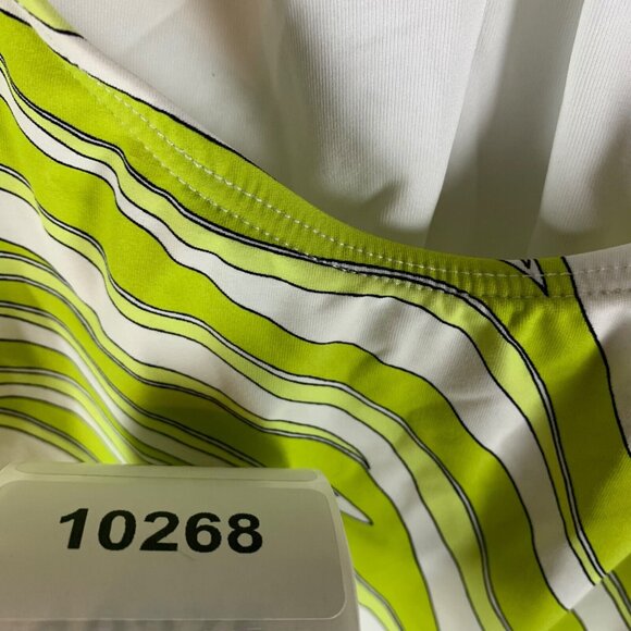 Michael Kors Womens Zebra Print Cutout Halter One Piece Lime Swimsuit Size 4 NWT - Picture 7 of 7